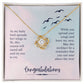 To My Daughter from Mom or Dad - Love Knot Necklace