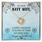 To My Navy Wife - Love Knot Necklace