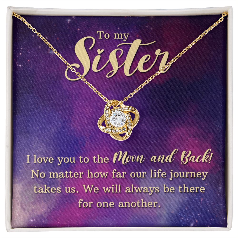 To my sister-I love you Love Knot Necklace