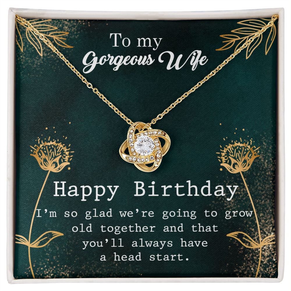 To My Gorgeous Wife - Love Knot Necklace