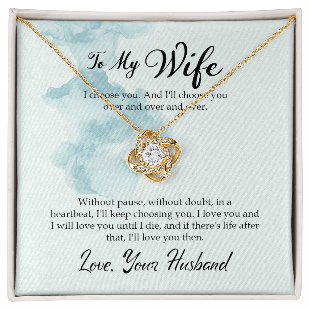 To My WIfe - Love Knot Necklace