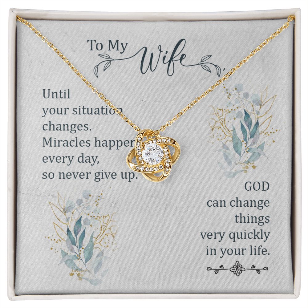 To My WIfe - Love Knot Necklace