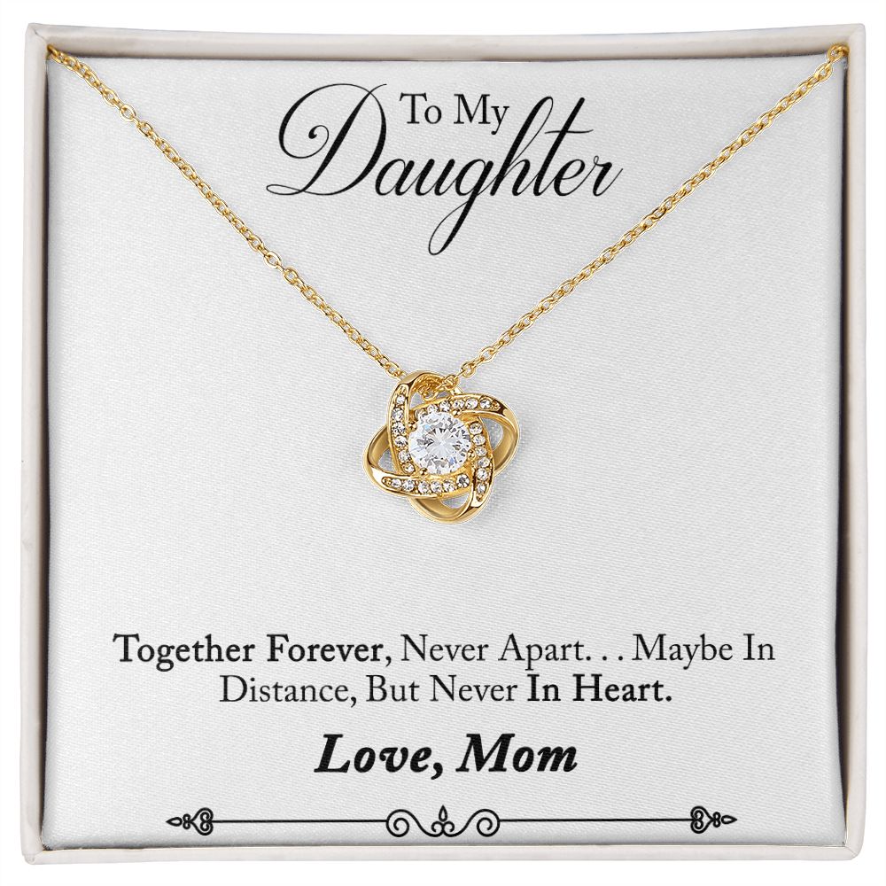 To My Daughter from Mom - Love Knot Necklace