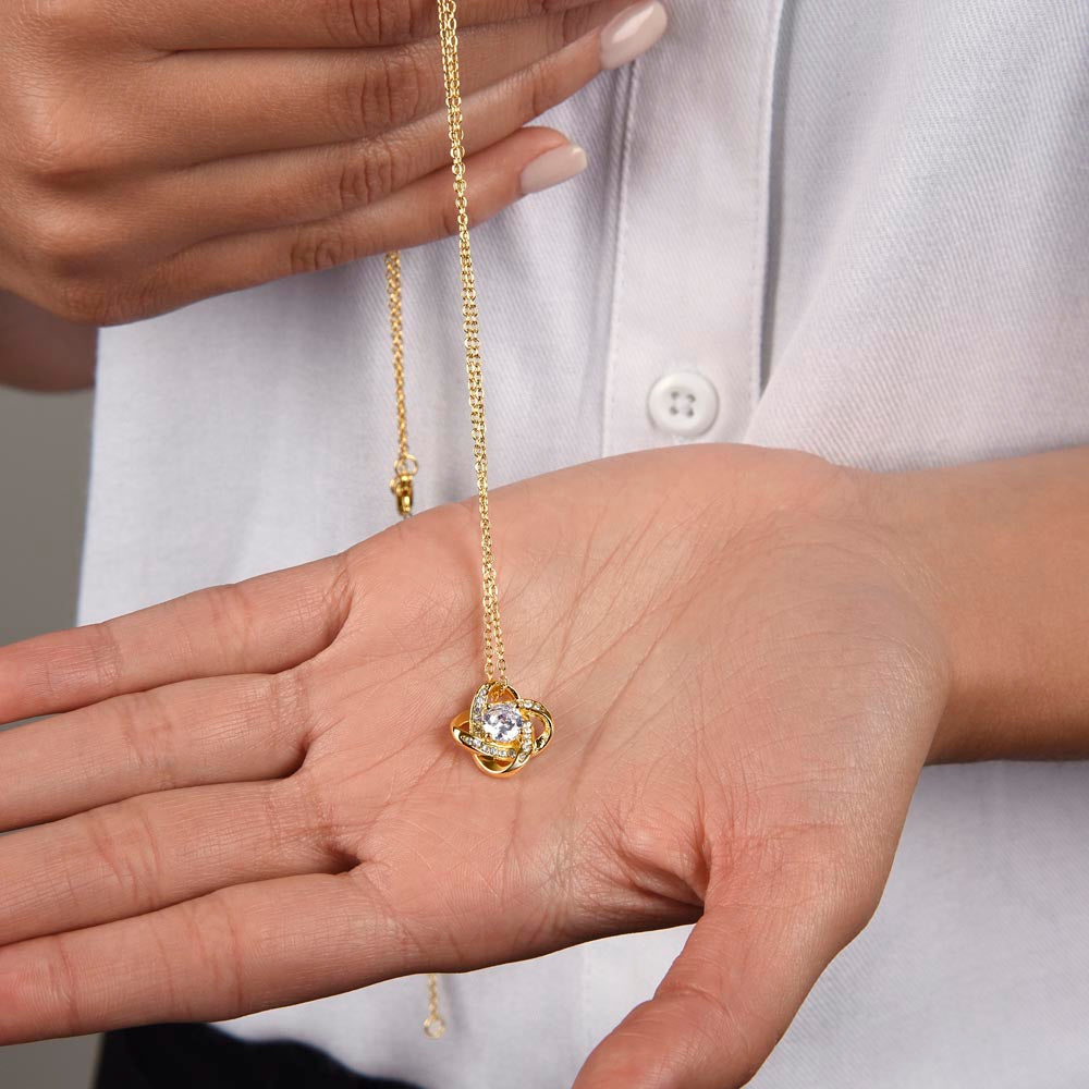 To My Daughter from Mom - Love Knot Necklace