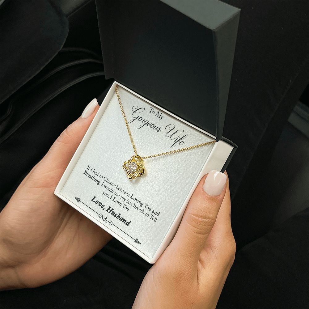 To My Wife - Love knot Necklace