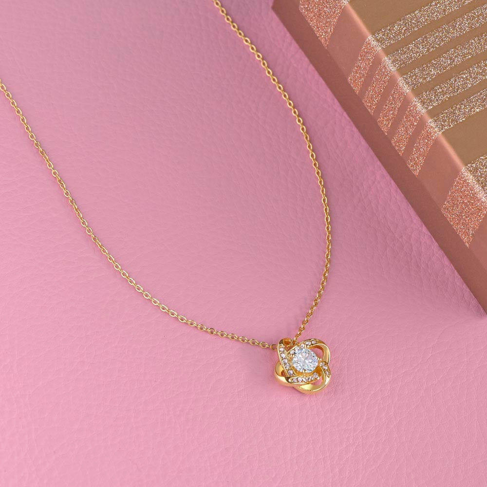 To My Daughter from Mom - Love Knot Necklace