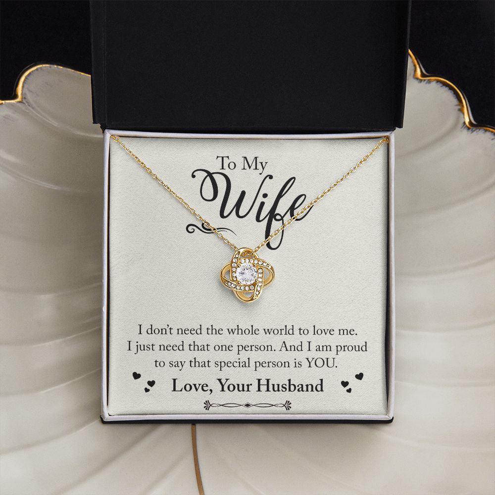 To My WIfe - Love Knot Necklace