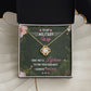 To My Military Wife - Love Knot Necklace