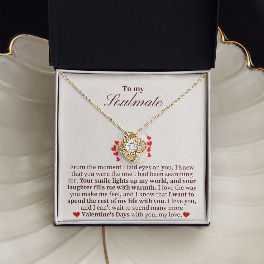 To My Soulmate - Love Knot Necklace
