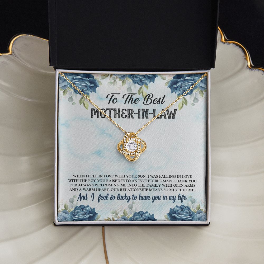 To My Best Mother in Law - Love Knot Necklace