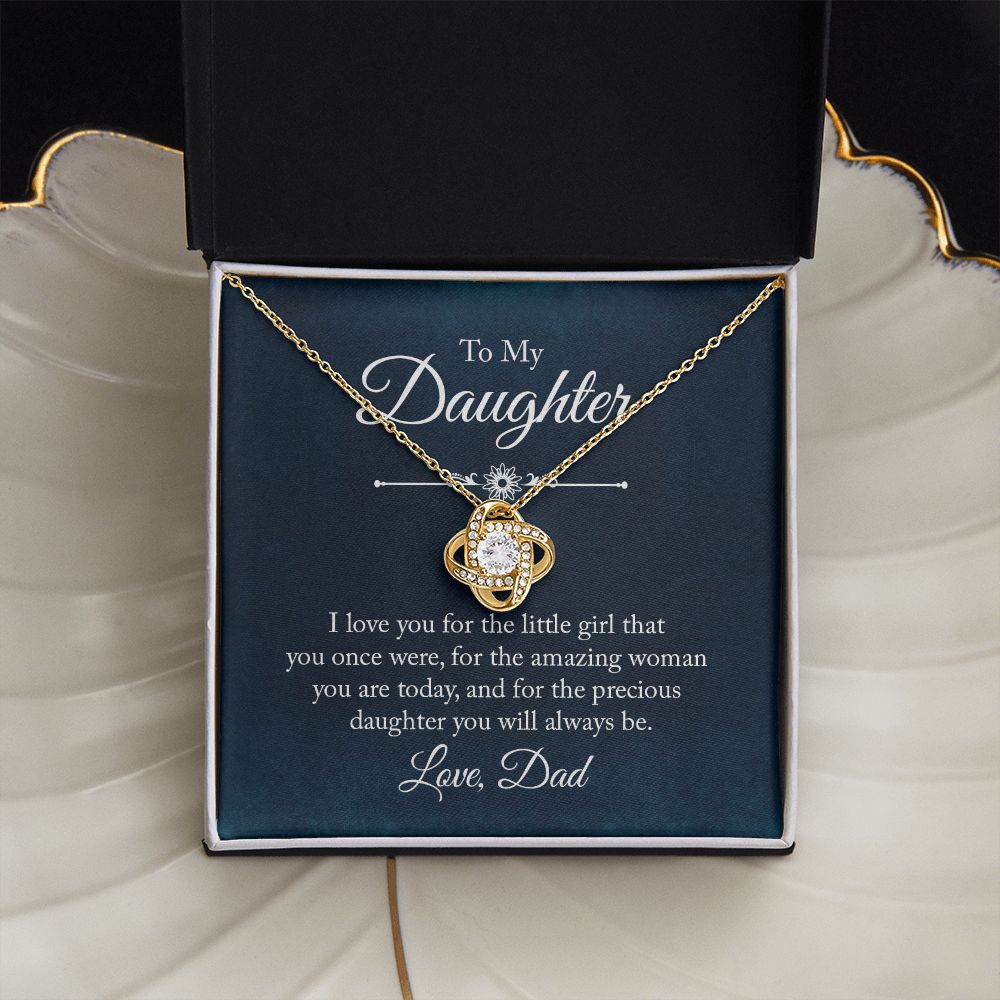 To my daughter - I love you Love Knot Necklace