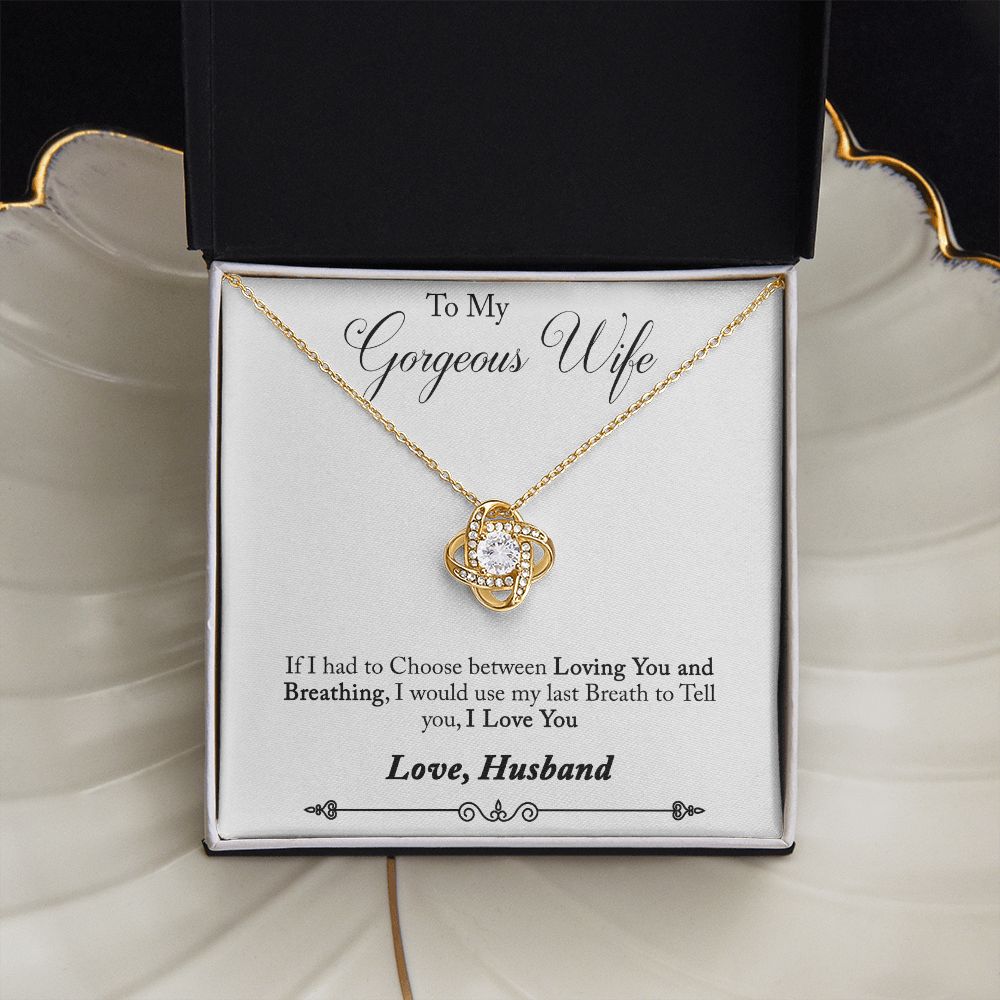 To My Wife - Love knot Necklace