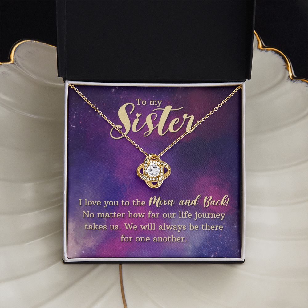 To my sister-I love you Love Knot Necklace