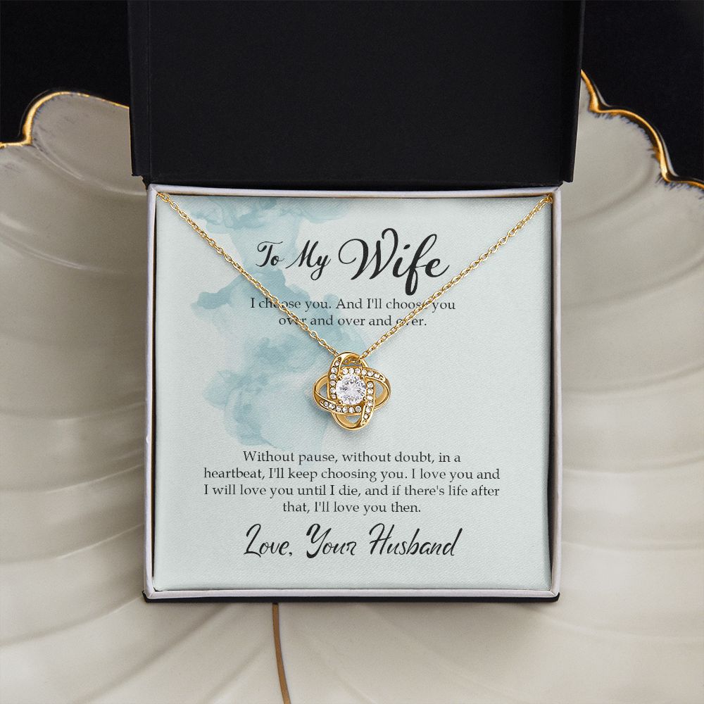 To My WIfe - Love Knot Necklace