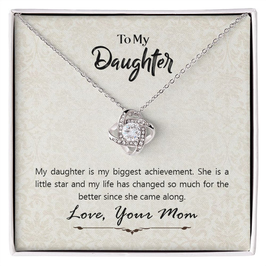 To My Daughter from Mom - Love Knot Necklace