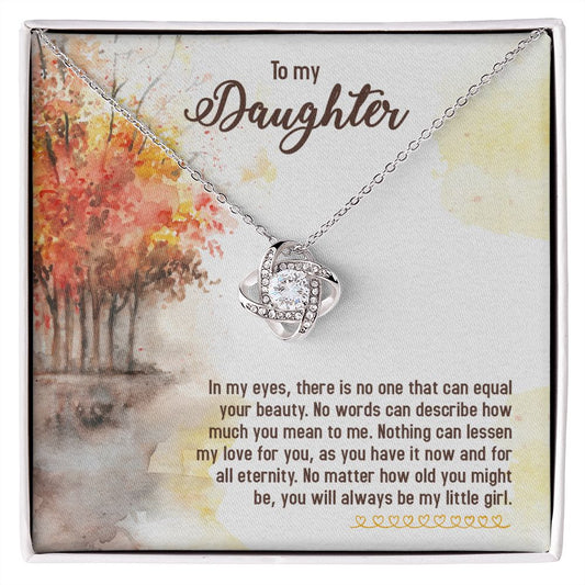 To My Daughter from Dad or Mom - Love Knot Necklace