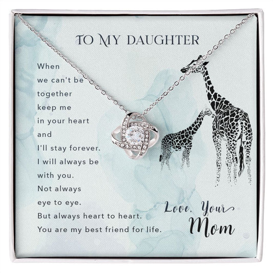 To My Daughter from Mom - Love Knot Necklace