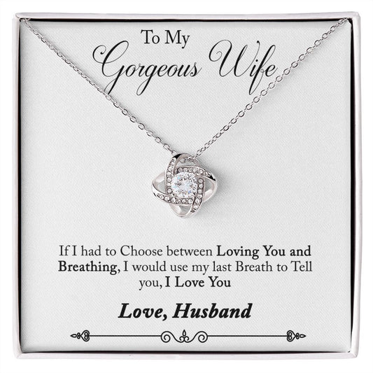To My Wife - Love knot Necklace