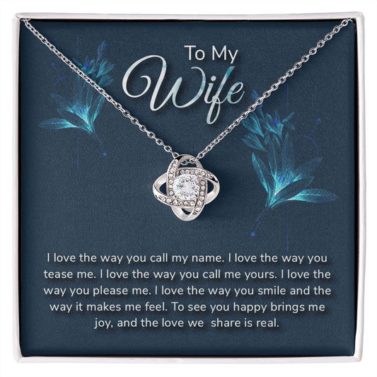 To My WIfe - Love Knot Necklace