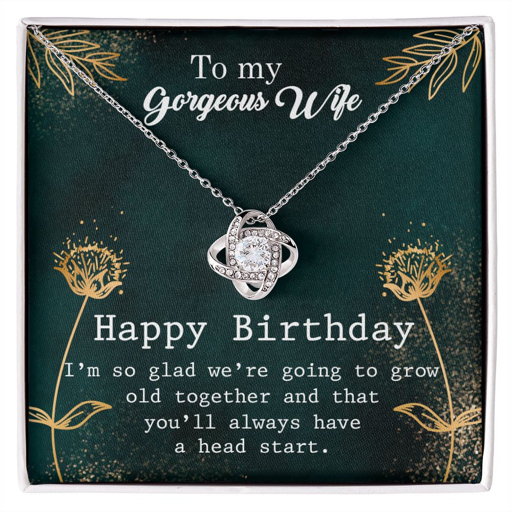 To My Gorgeous Wife - Love Knot Necklace