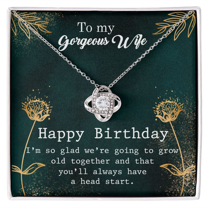 To My Gorgeous Wife - Love Knot Necklace