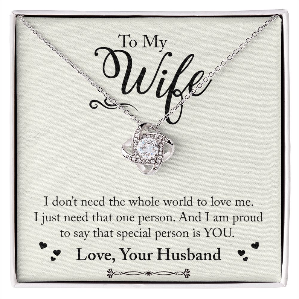 To My WIfe - Love Knot Necklace