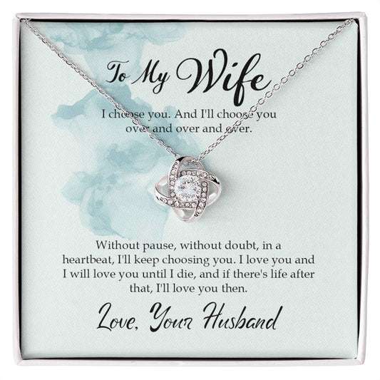 To My WIfe - Love Knot Necklace