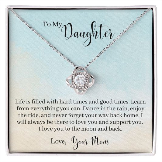 To My Daughter from Mom - Love Knot Necklace