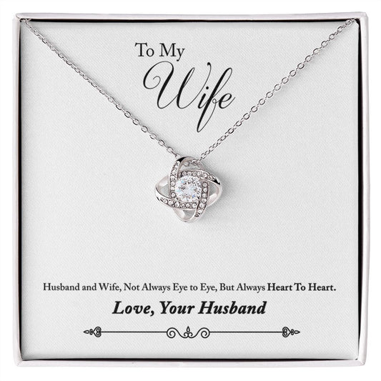 To Wife From Husband - Love Knot Necklace