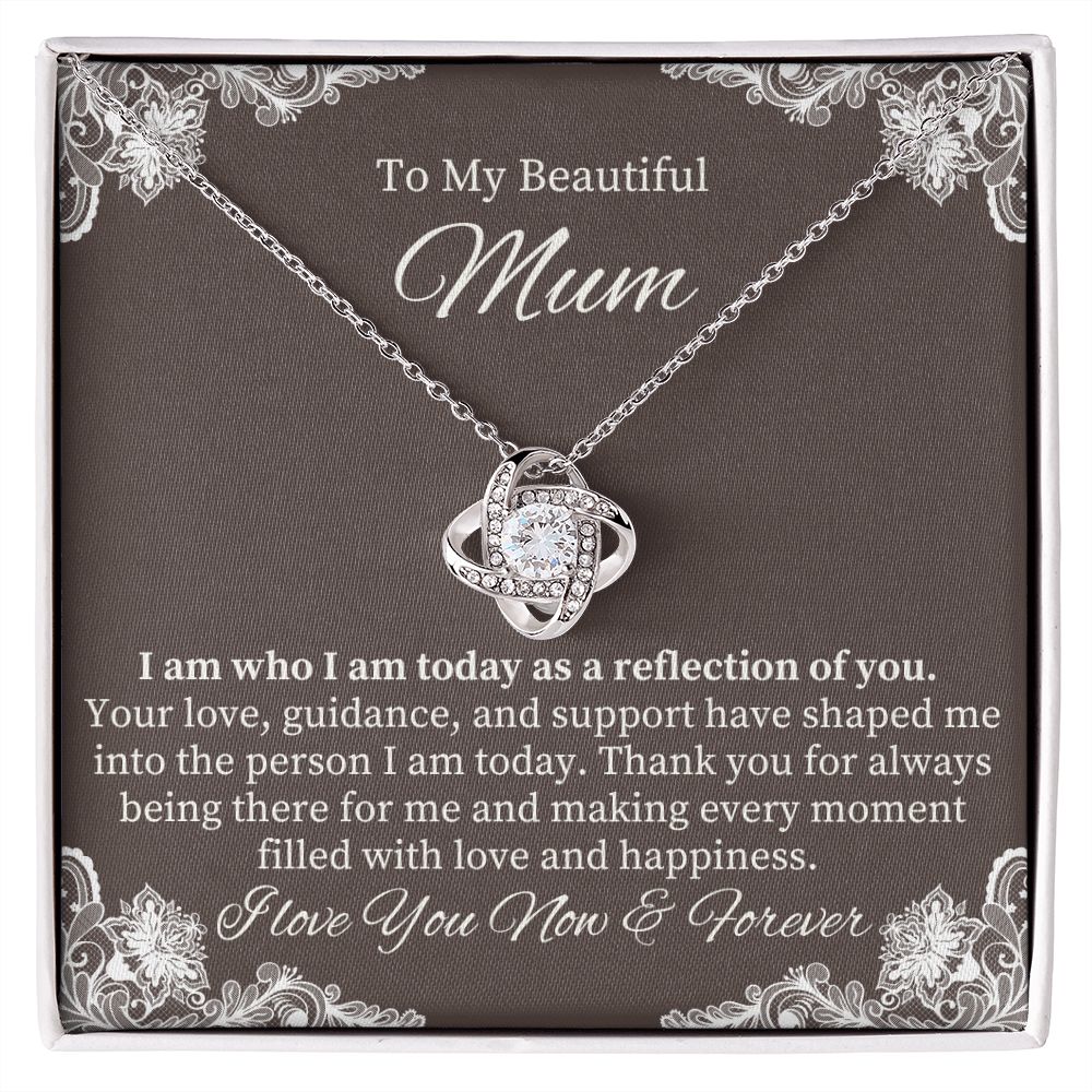 To My Beautiful Mum - Love Knot Necklace