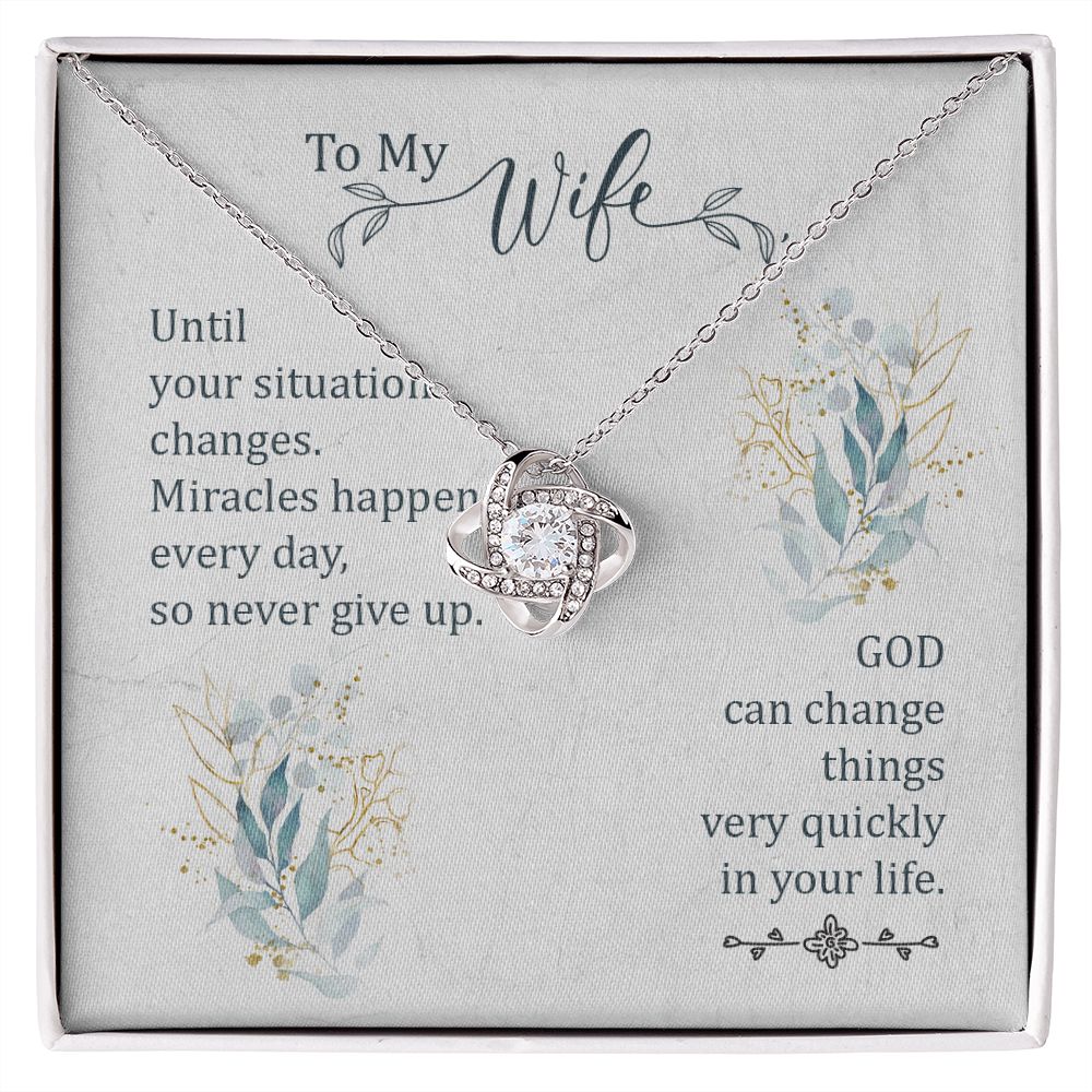 To My WIfe - Love Knot Necklace