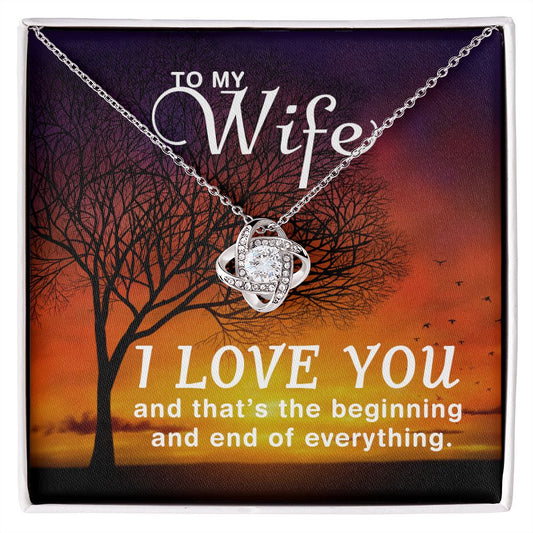 To My Wife - Love Knot Necklace