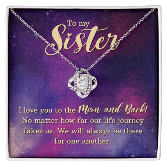 To my sister-I love you Love Knot Necklace