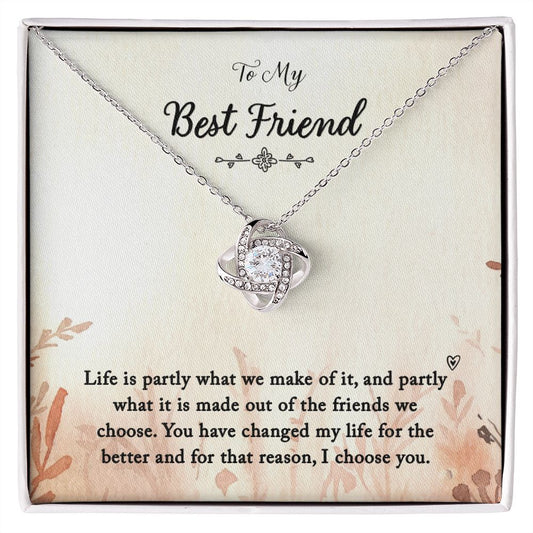 To My Best Friend - Love Knot Necklace