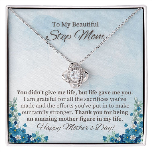 To My Beautiful Step Mom - Love knot Love Knot Necklace
