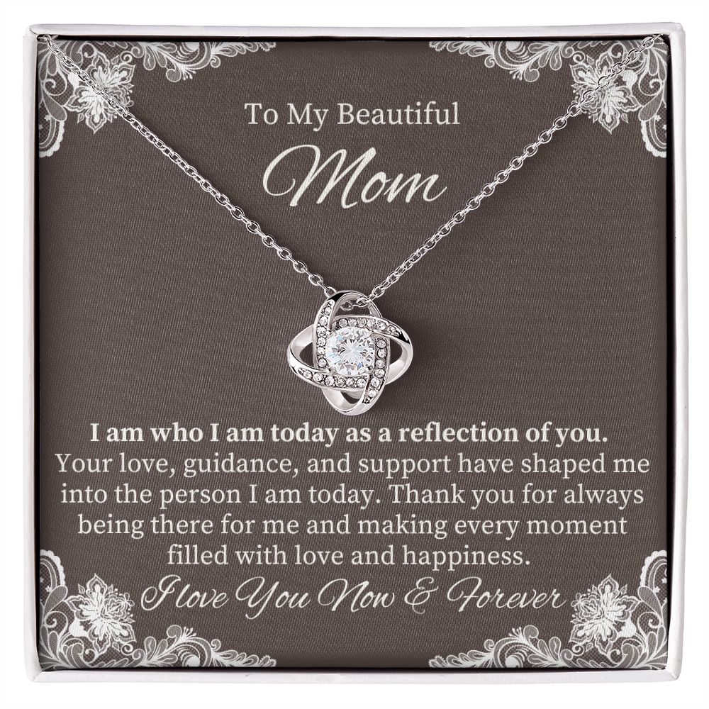 To My Beautiful Mom - Love Knot Necklace