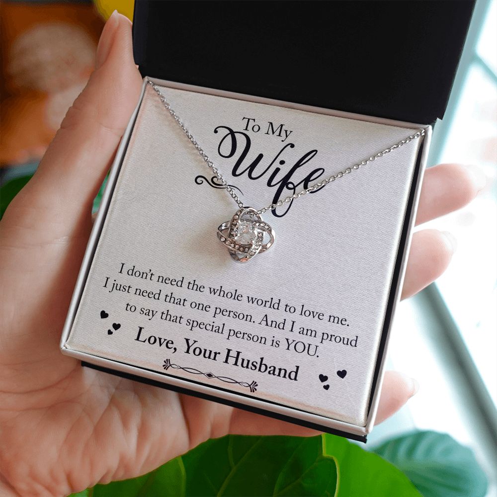 To My WIfe - Love Knot Necklace