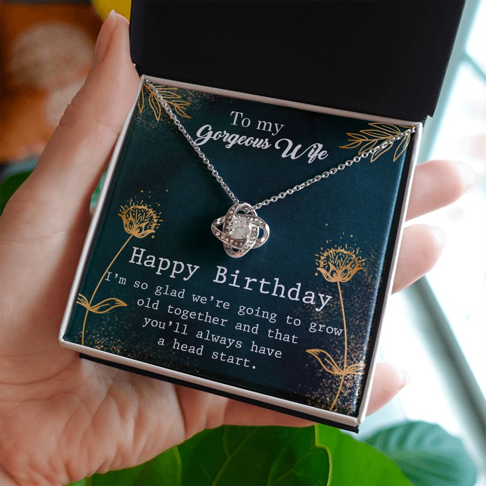 To My Gorgeous Wife - Love Knot Necklace