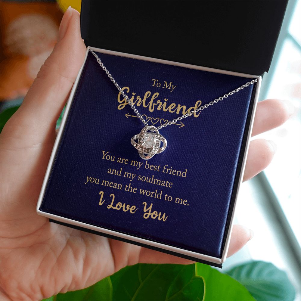 To my girlfriend - you are my best friend Love Knot Necklace
