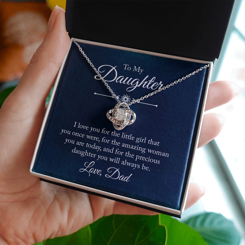 To my daughter - I love you Love Knot Necklace