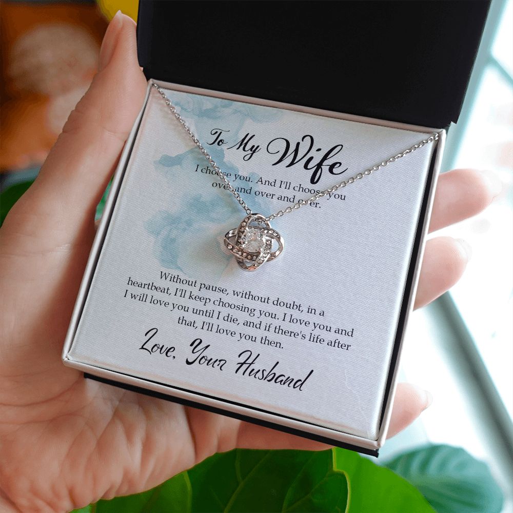 To My WIfe - Love Knot Necklace