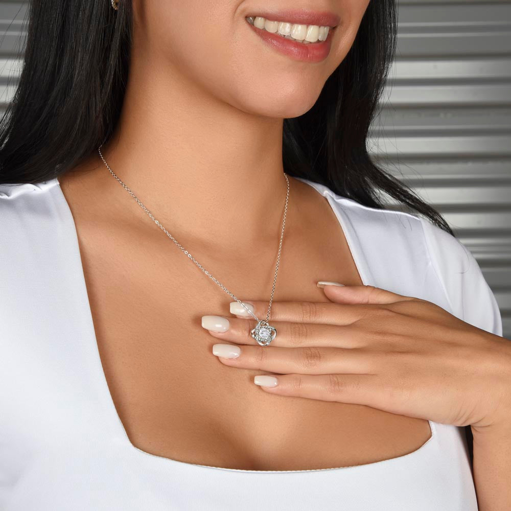 To My Teacher wife - Love Knot Necklace
