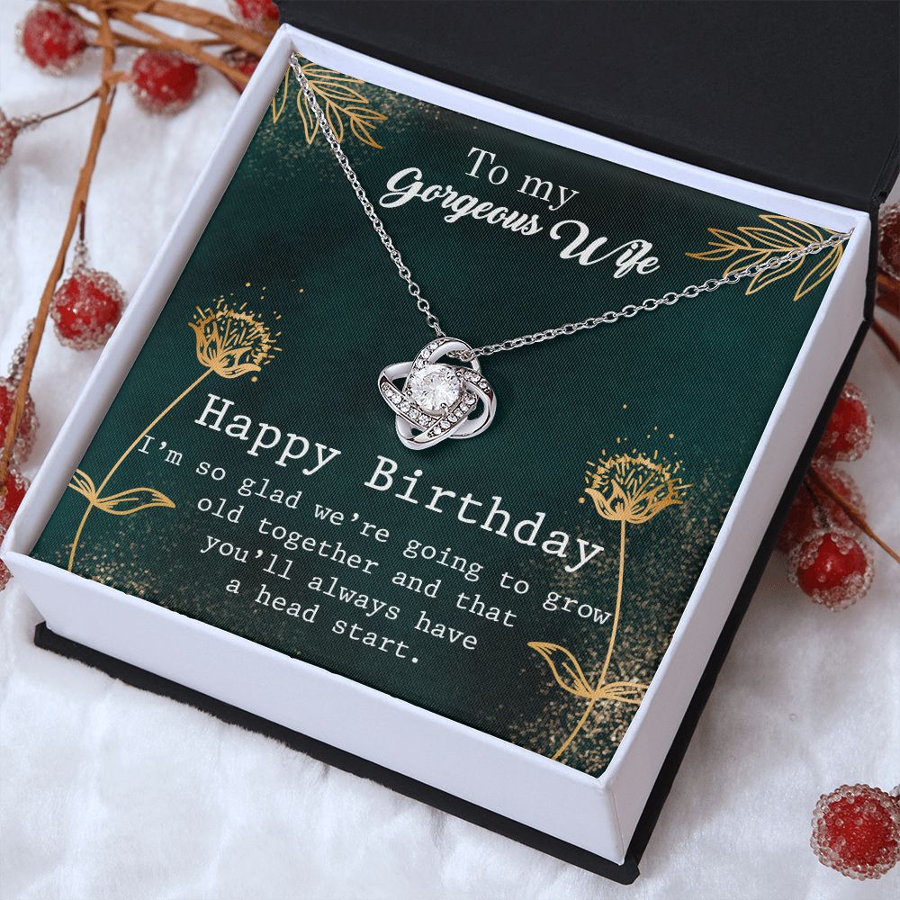 To My Gorgeous Wife - Love Knot Necklace