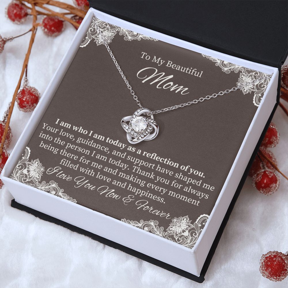 To My Beautiful Mom - Love Knot Necklace