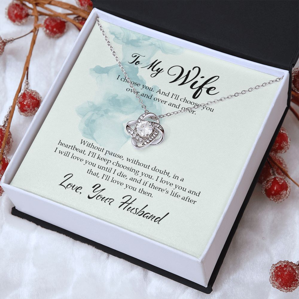 To My WIfe - Love Knot Necklace