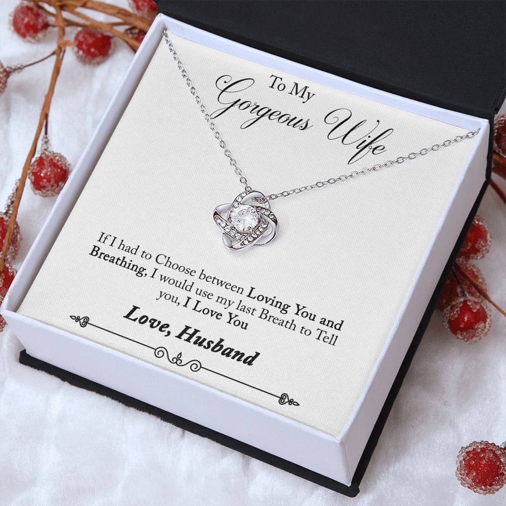 To My Wife - Love knot Necklace