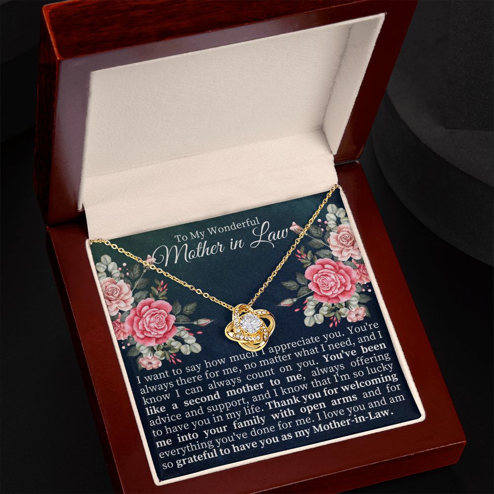 To My Wonderful Mother in Law - Love Knot Necklace