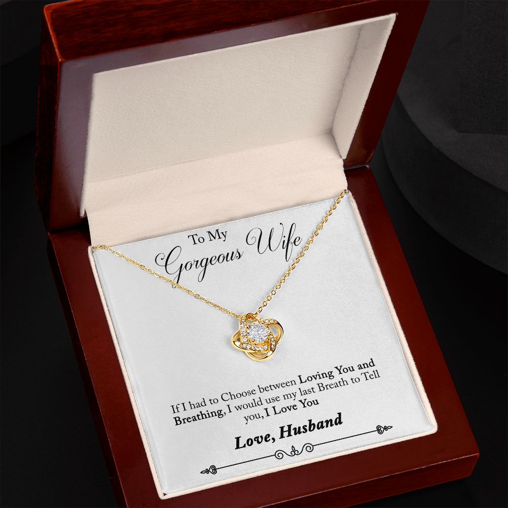 To My Wife - Love knot Necklace