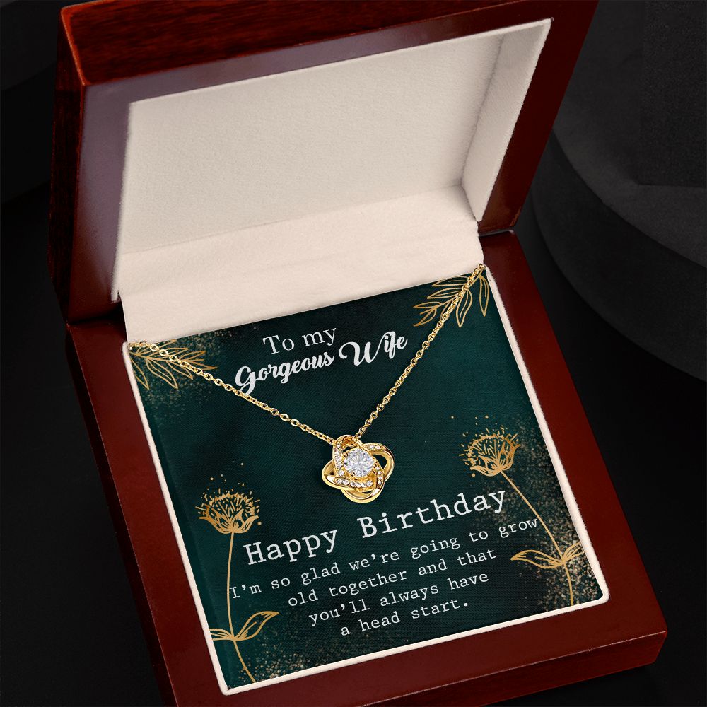 To My Gorgeous Wife - Love Knot Necklace