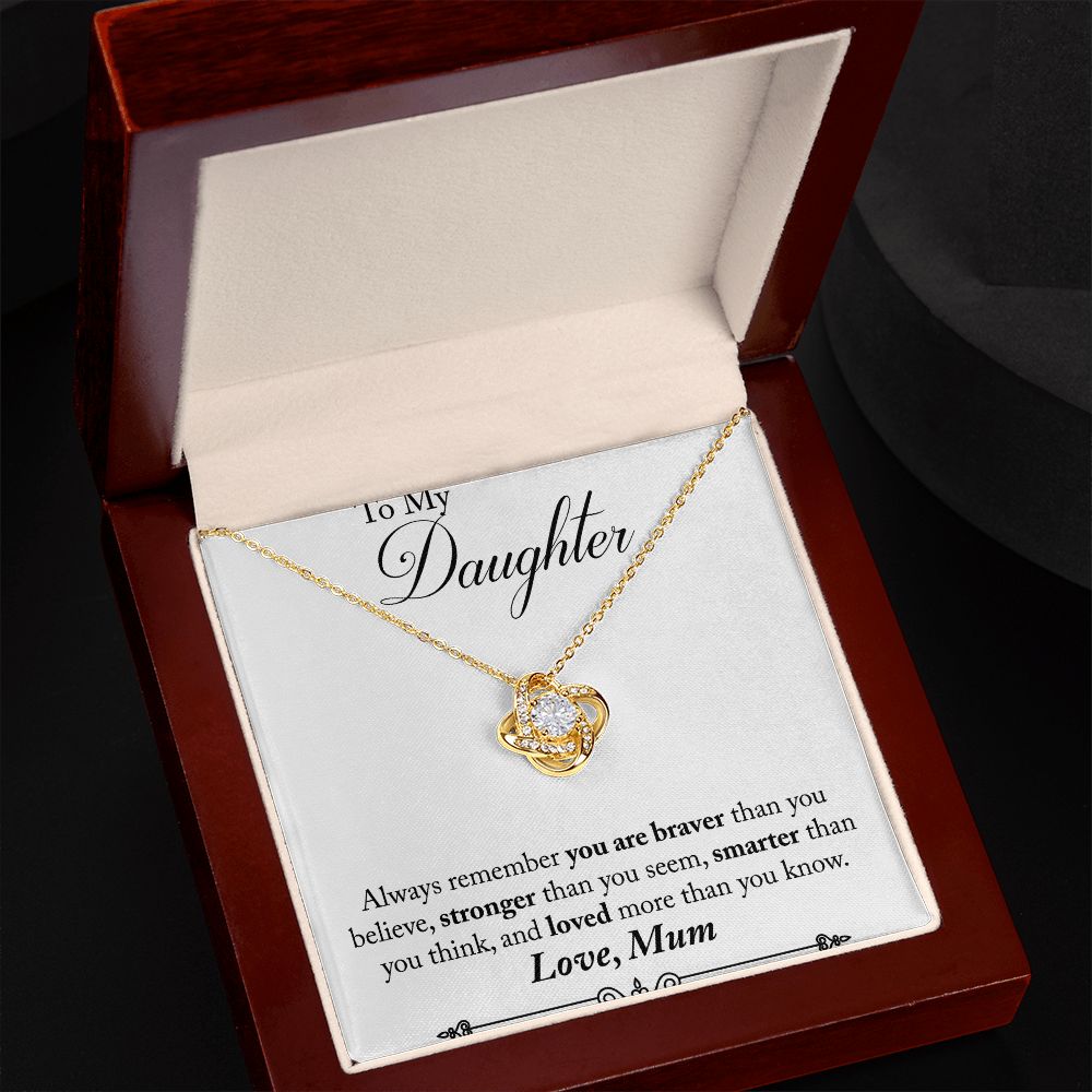 To My Daughter from Mum - Love Knot Necklace